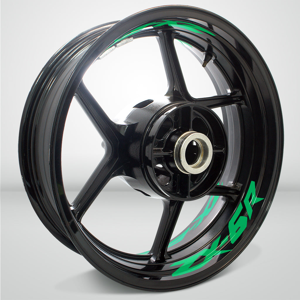 Dual Pack Inner Rim Tape Sticker Decal for Kawasaki ZX6R - Motorcycle stickers and decals