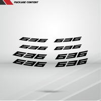 Dual Pack Inner Rim Tape Sticker Decal for Kawasaki Ninja 636 - Motorcycle stickers and decals