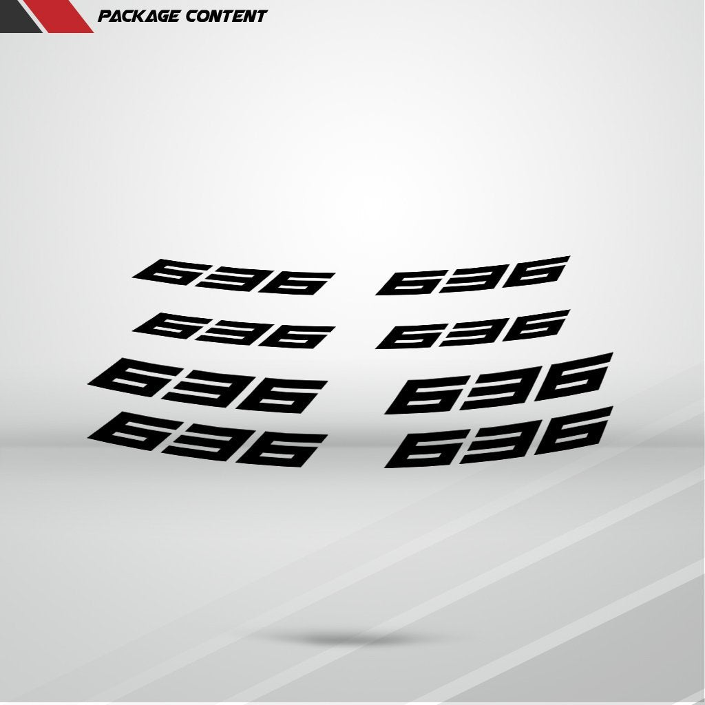 Dual Pack Inner Rim Tape Sticker Decal for Kawasaki Ninja 636 - Motorcycle stickers and decals