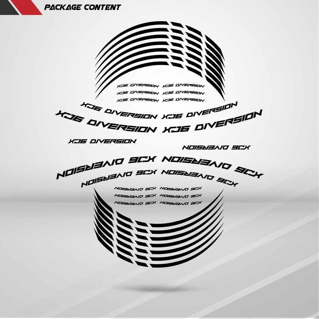 Motorcycle Rim Wheel Decal Accessory Sticker for Yamaha XJ6 Diversion - Motorcycle stickers and decals