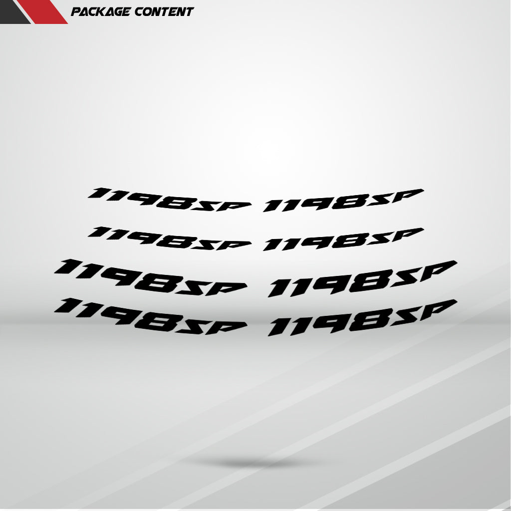Dual Pack Inner Rim Tape Sticker Decal for Ducati 1198sp - Motorcycle stickers and decals