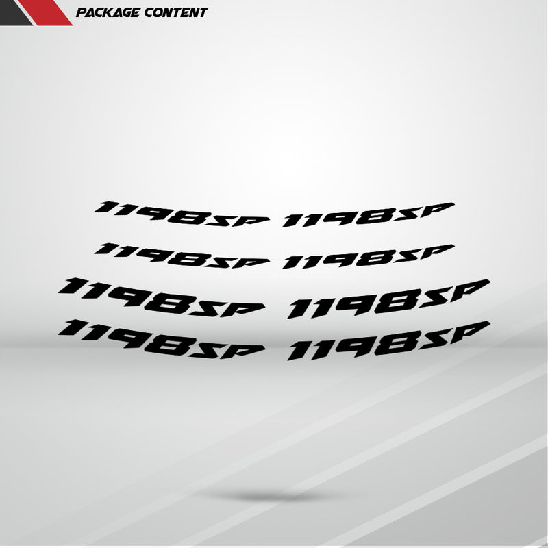 Dual Pack Inner Rim Tape Sticker Decal for Ducati 1198sp - Motorcycle stickers and decals