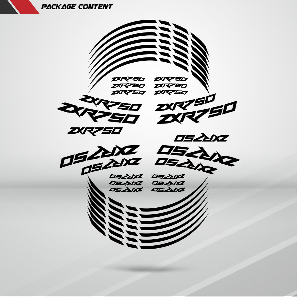 Motorcycle Rim Wheel Decal Accessory Sticker for Kawasaki ZXR750 - Motorcycle stickers and decals