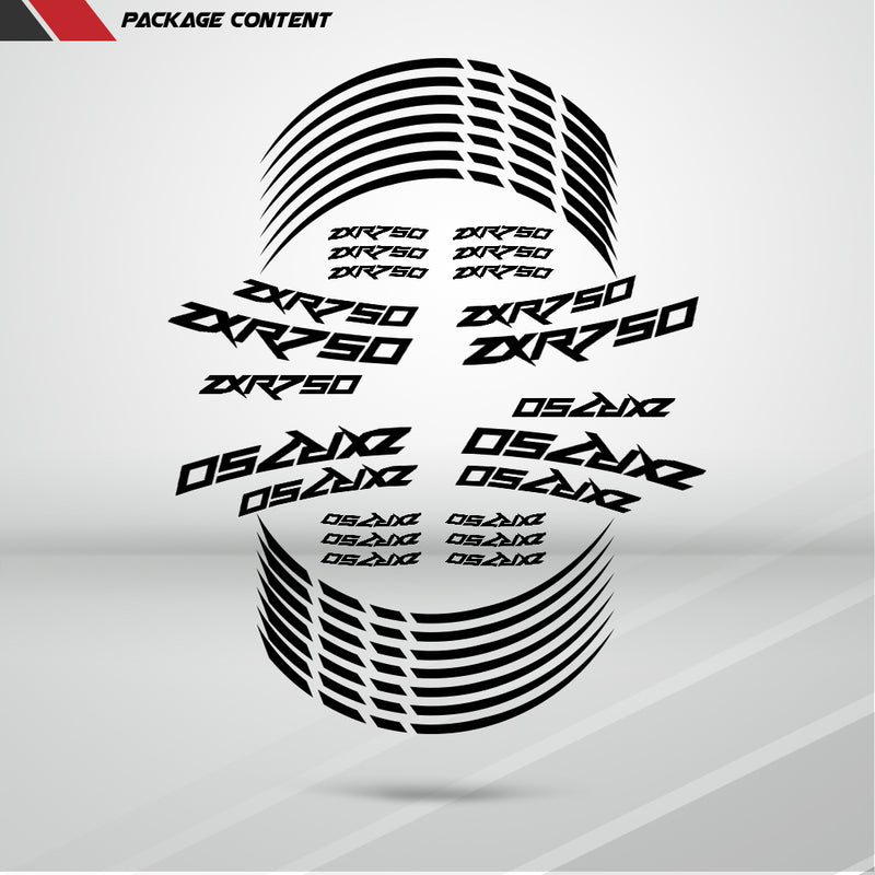 Motorcycle Rim Wheel Decal Accessory Sticker for Kawasaki ZXR750 - Motorcycle stickers and decals