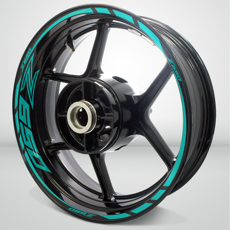 Kawasaki Z650 Motorcycle Rim Wheel Decal Accessory Sticker - Motorcycle stickers and decals
