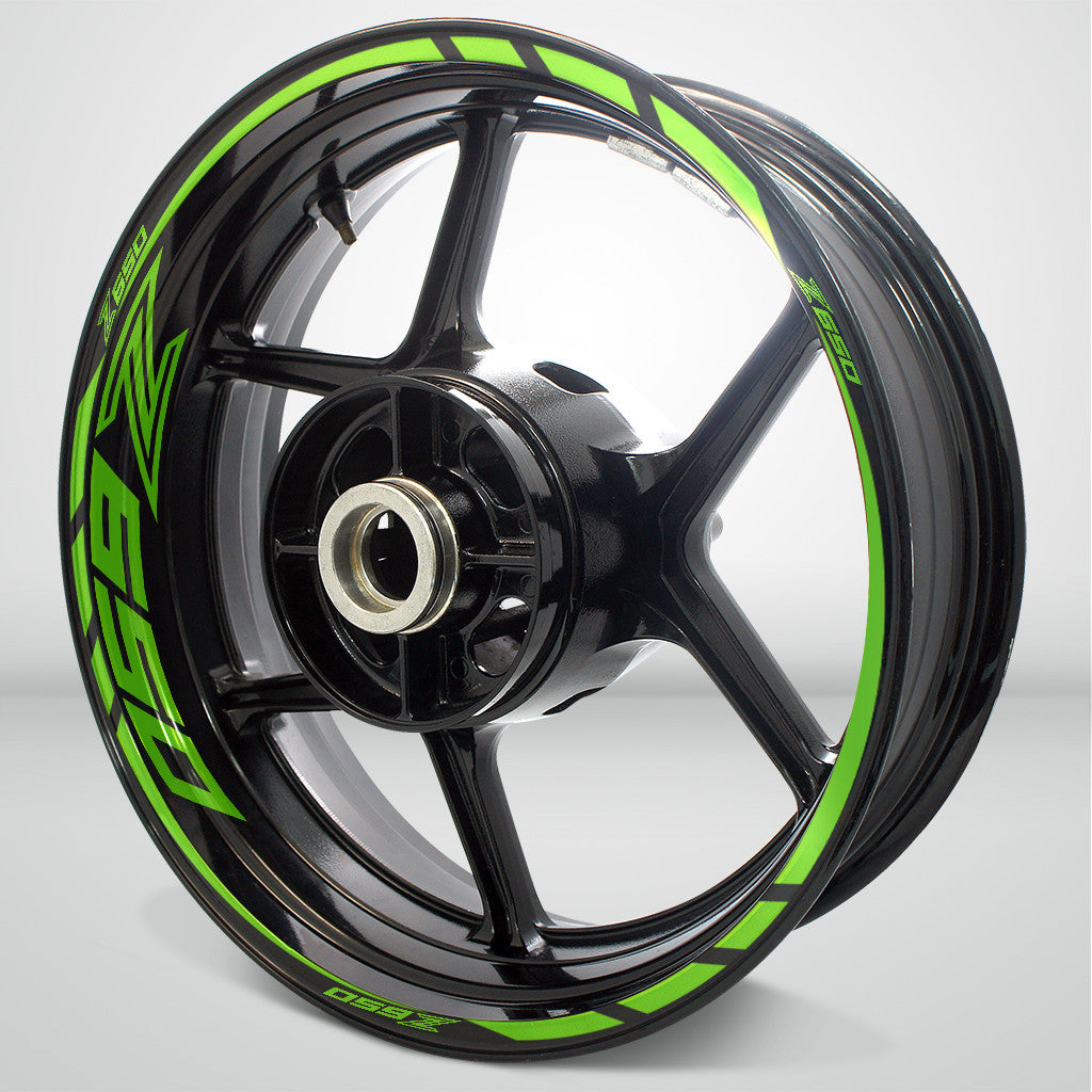 Kawasaki Z650 Motorcycle Rim Wheel Decal Accessory Sticker - Motorcycle stickers and decals
