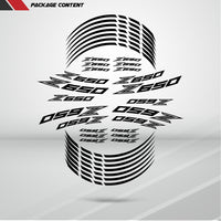 Kawasaki Z650 Motorcycle Rim Wheel Decal Accessory Sticker - Motorcycle stickers and decals