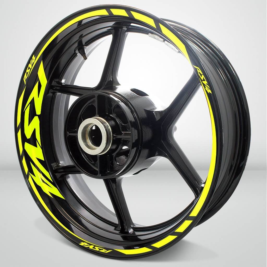 Aprilia RSV4 Motorcycle Rim Wheel Decal Accessory Sticker - Motorcycle stickers and decals