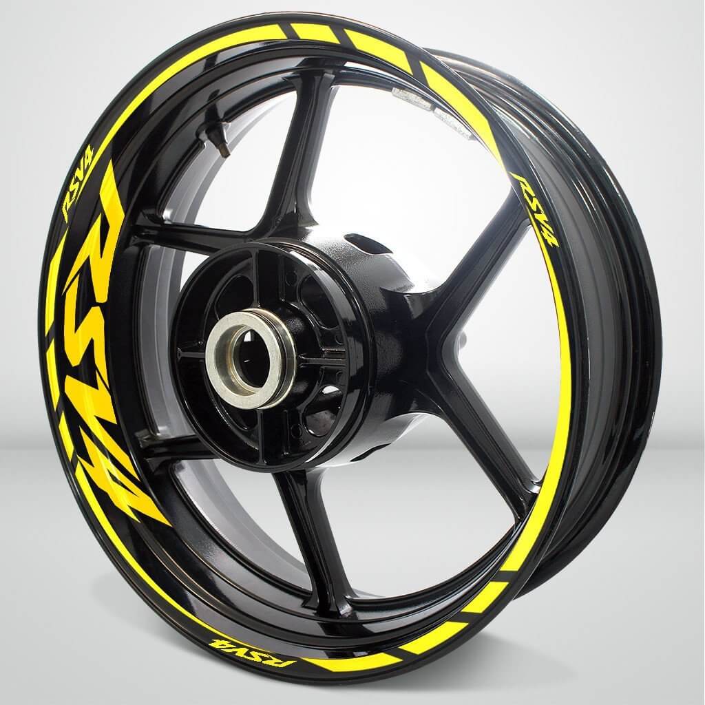 Aprilia RSV4 Motorcycle Rim Wheel Decal Accessory Sticker - Motorcycle stickers and decals