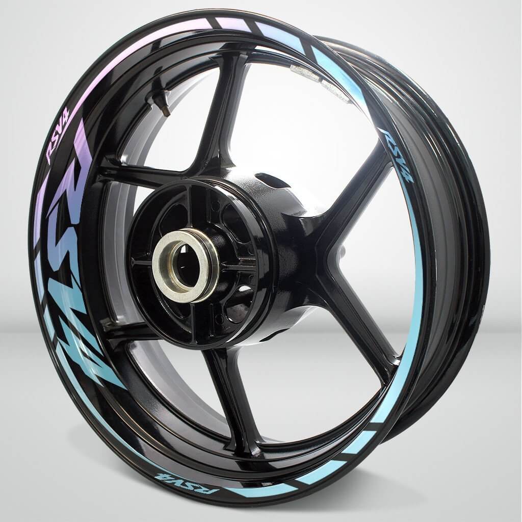 Aprilia RSV4 Motorcycle Rim Wheel Decal Accessory Sticker - Motorcycle stickers and decals
