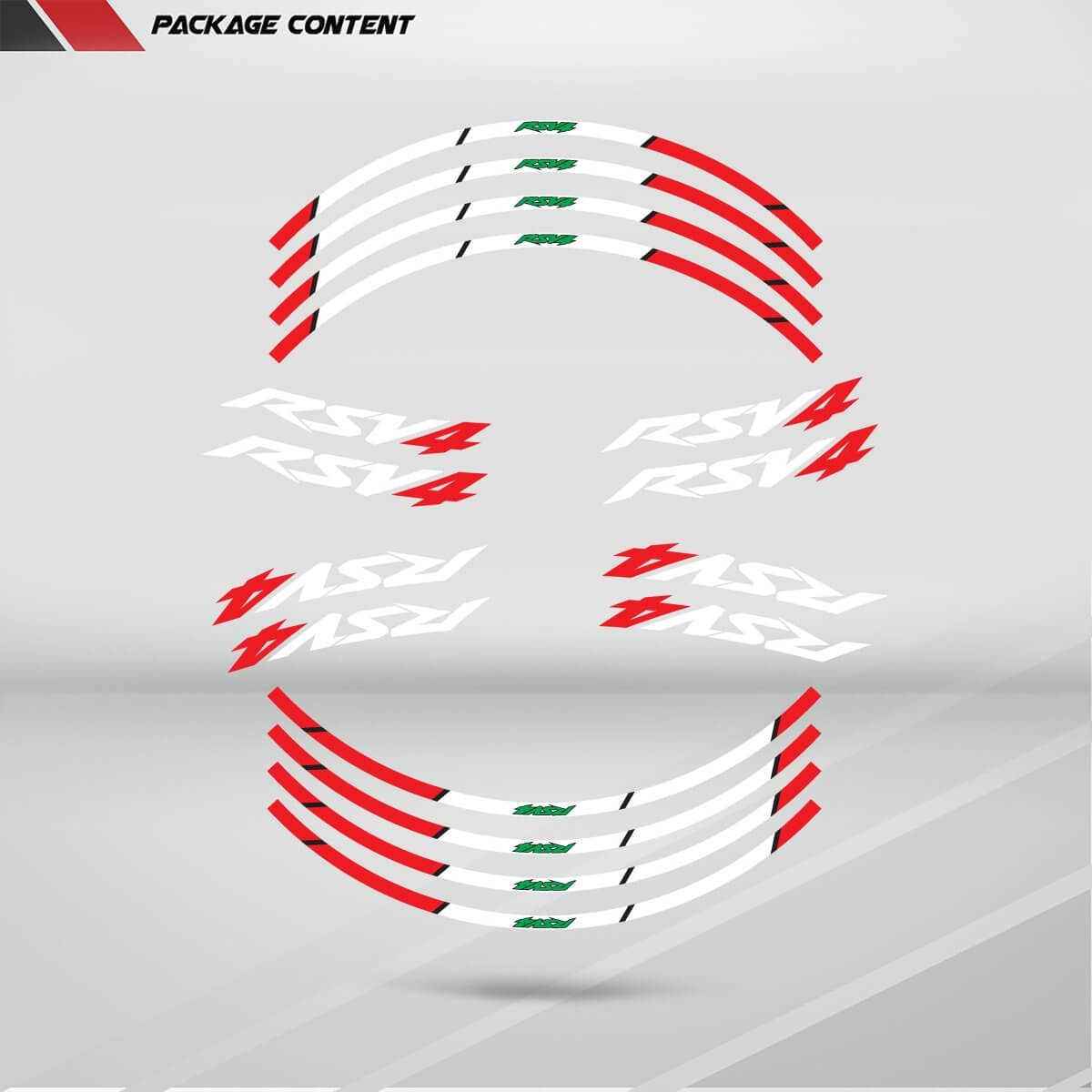 Aprilia RSV4 Wheel Rim Sticker Decal Stripe Motorcycle Bike MM-Kit v3 - Stickman Vinyls