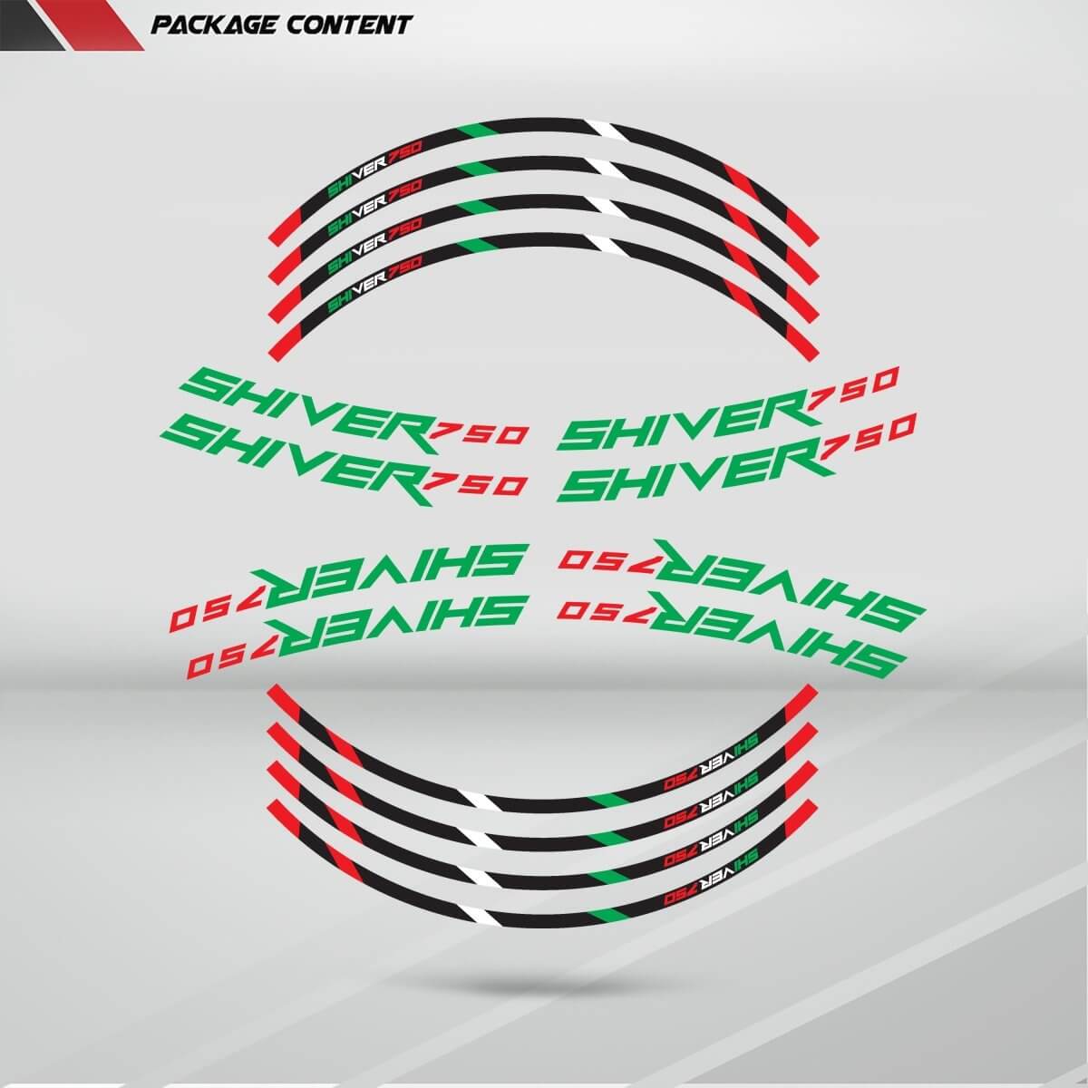 Aprilia Shiver 750 Wheel Rim Sticker Decal Stripe Motorcycle Bike MM-Kit v1 - Stickman Vinyls