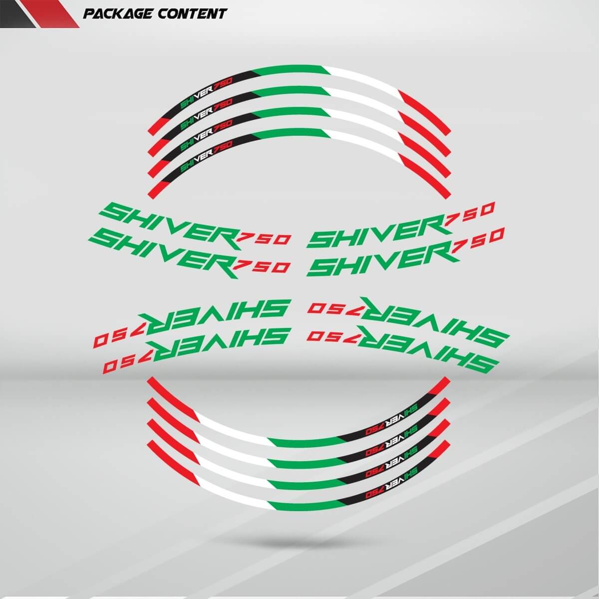 Aprilia Shiver 750 Wheel Rim Sticker Decal Stripe Motorcycle Bike MM-Kit v2 - Stickman Vinyls