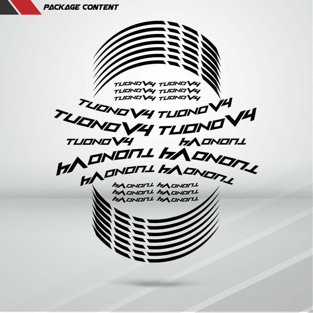 Aprilia Tuono V4 Motorcycle Rim Wheel Decal Accessory Sticker - Stickman Vinyls