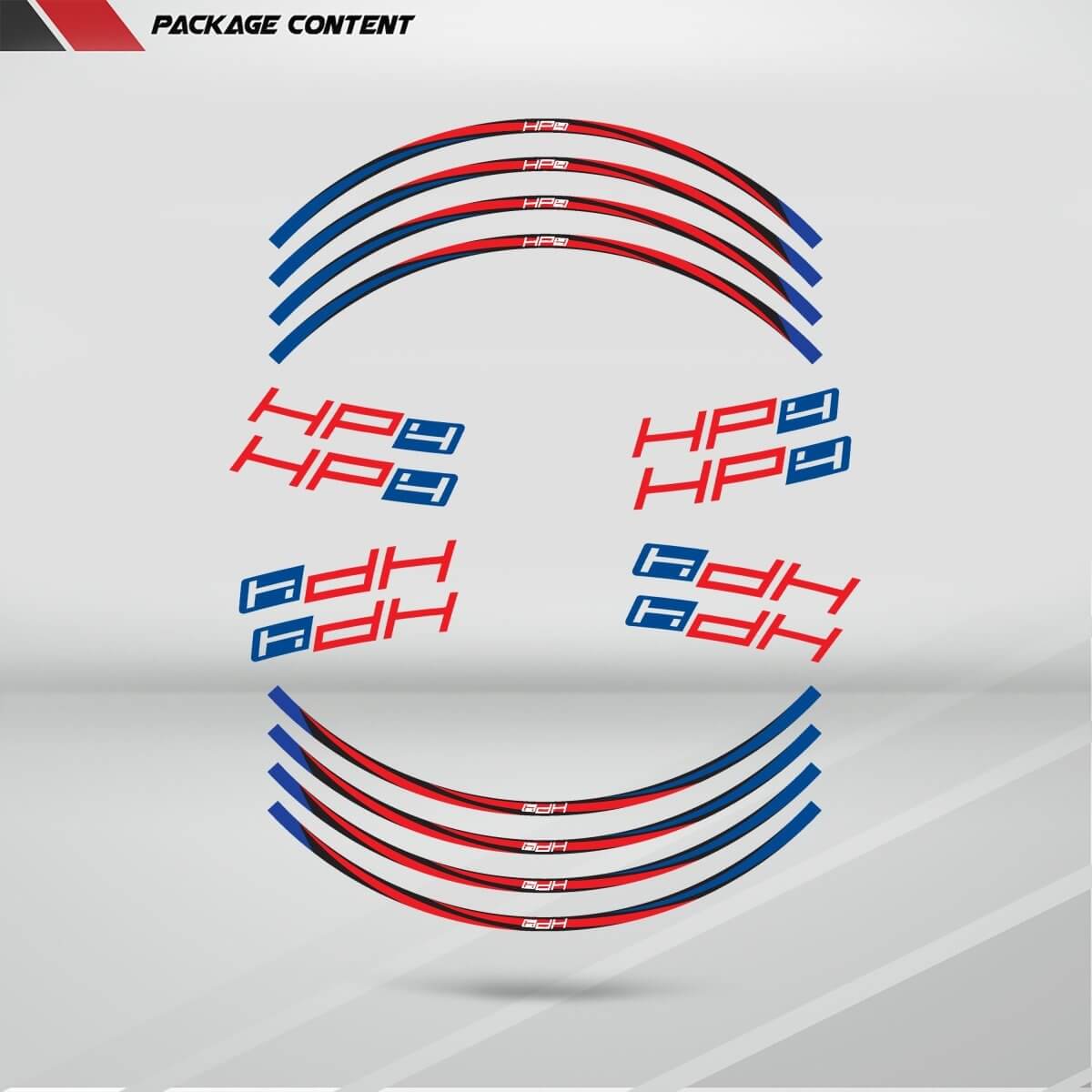 BMW HP4 Wheel Rim Sticker Decal Stripe Motorcycle Bike MM-Kit v1 - Stickman Vinyls