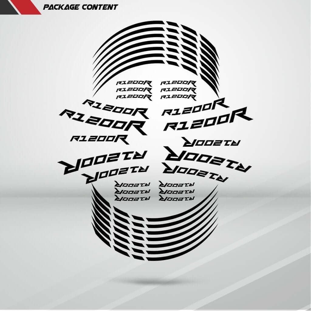 BMW R1200R Motorcycle Rim Wheel Decal Accessory Sticker - Motorcycle stickers and decals