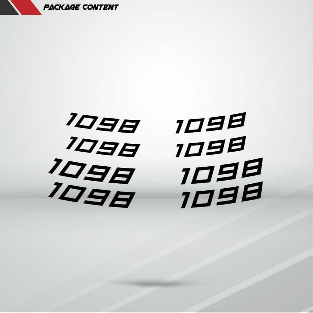 Dual Pack Inner Rim Tape Sticker Decal for Ducati 1098 - Motorcycle stickers and decals