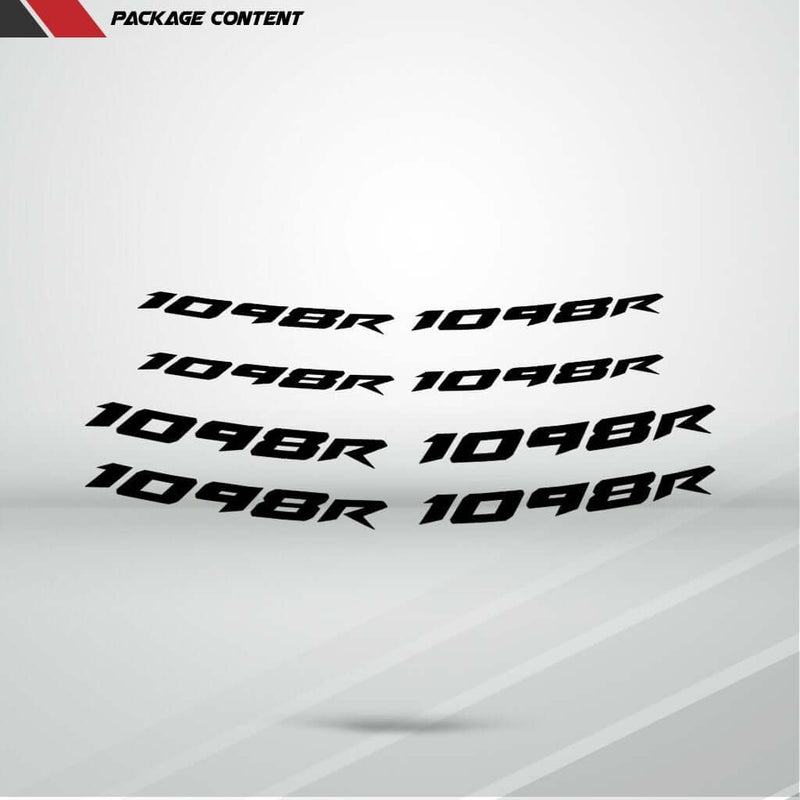 Dual Pack Inner Rim Tape Sticker Decal for Ducati 1098R - Motorcycle stickers and decals