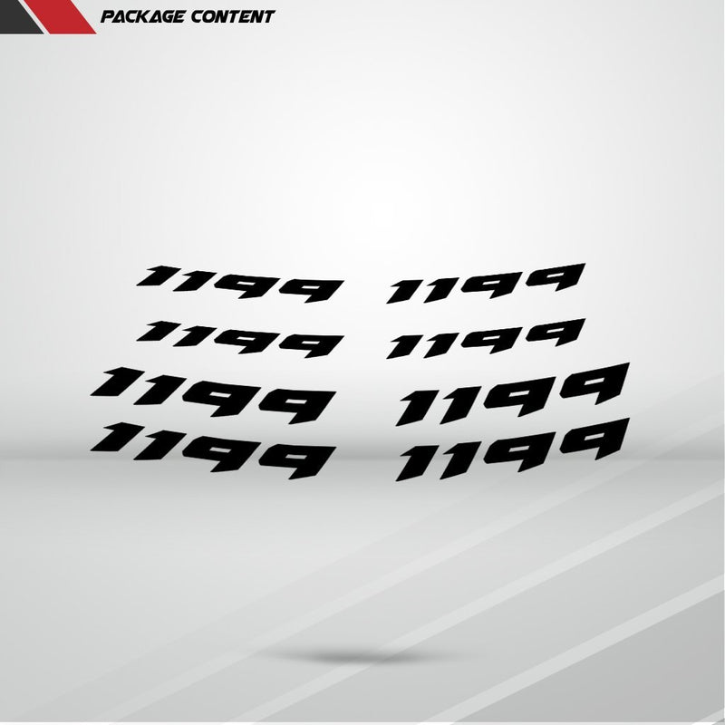 Dual Pack Inner Rim Tape Sticker Decal for Ducati 1199 - Motorcycle stickers and decals