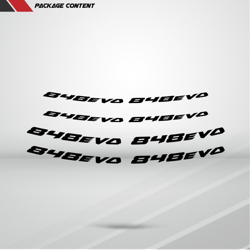 Dual Pack Inner Rim Tape Sticker Decal for Ducati 848 EVO - Motorcycle stickers and decals