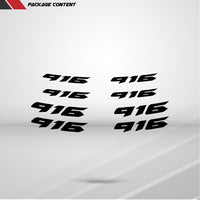 Dual Pack Inner Rim Tape Sticker Decal for Ducati 916 - Motorcycle stickers and decals