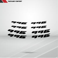 Dual Pack Inner Rim Tape Sticker Decal for Ducati 996 - Motorcycle stickers and decals