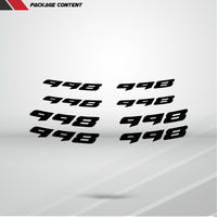 Dual Pack Inner Rim Tape Sticker Decal for Ducati 998 - Motorcycle stickers and decals