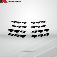 Dual Pack Inner Rim Tape Sticker Decal for Ducati 999 - Motorcycle stickers and decals