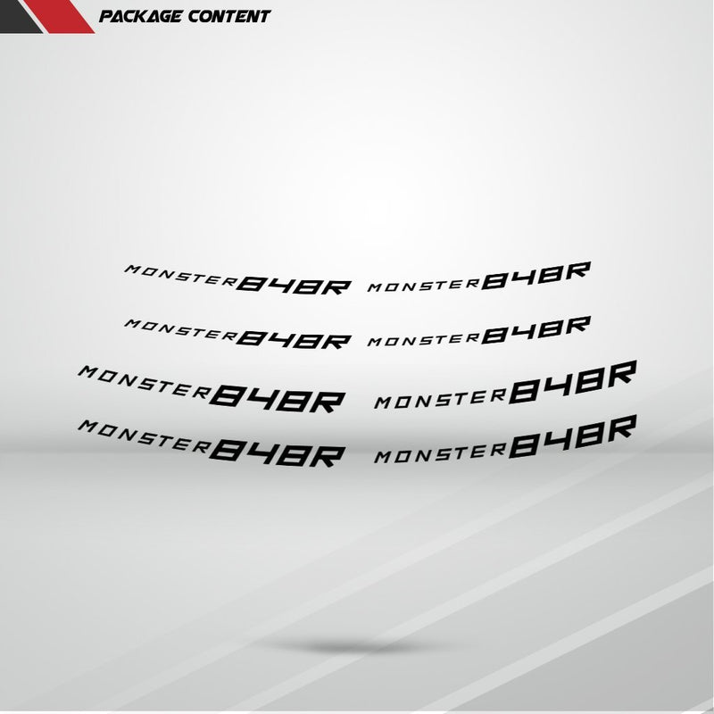 Dual Pack Inner Rim Tape Sticker Decal for Ducati Monster 848R - Motorcycle stickers and decals