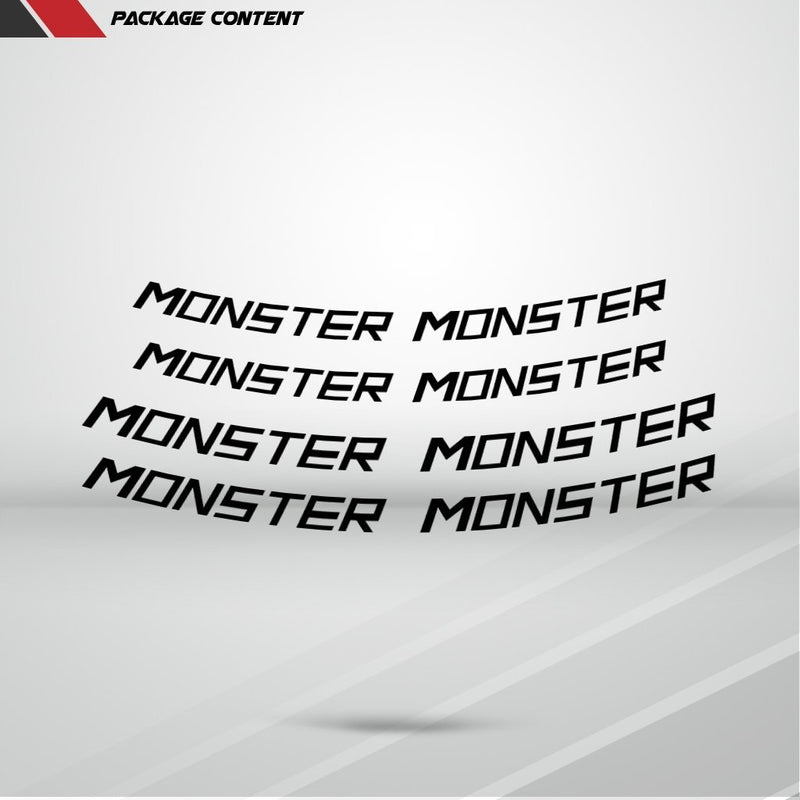 Dual Pack Inner Rim Tape Sticker Decal for Ducati Monster - Motorcycle stickers and decals