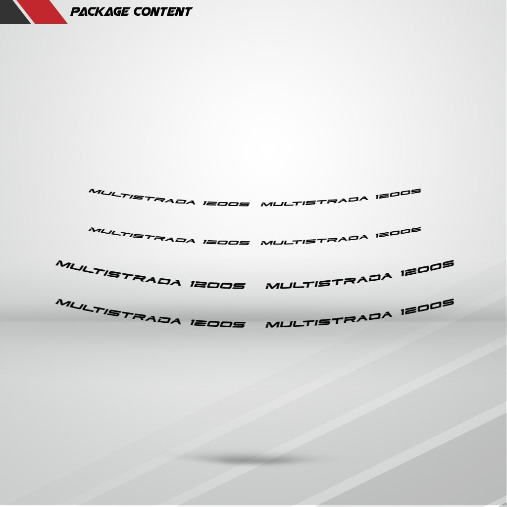 Dual Pack Inner Rim Tape Sticker Decal for Ducati Multistrada 1200S - Motorcycle stickers and decals