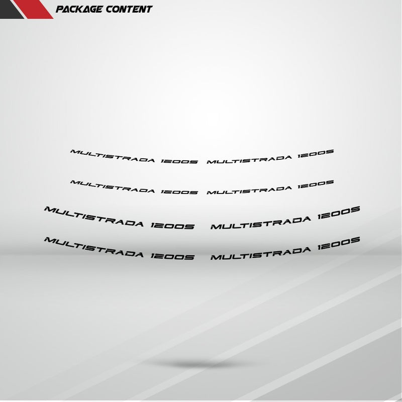 Dual Pack Inner Rim Tape Sticker Decal for Ducati Multistrada 1200S - Motorcycle stickers and decals
