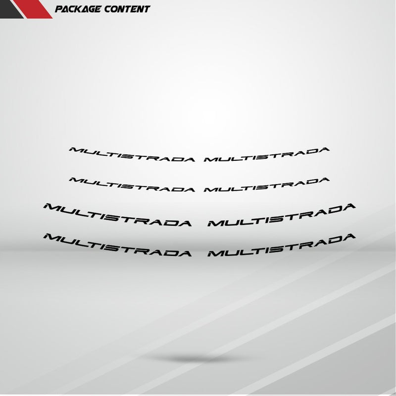 Dual Pack Inner Rim Tape Sticker Decal for Ducati Multistrada - Motorcycle stickers and decals