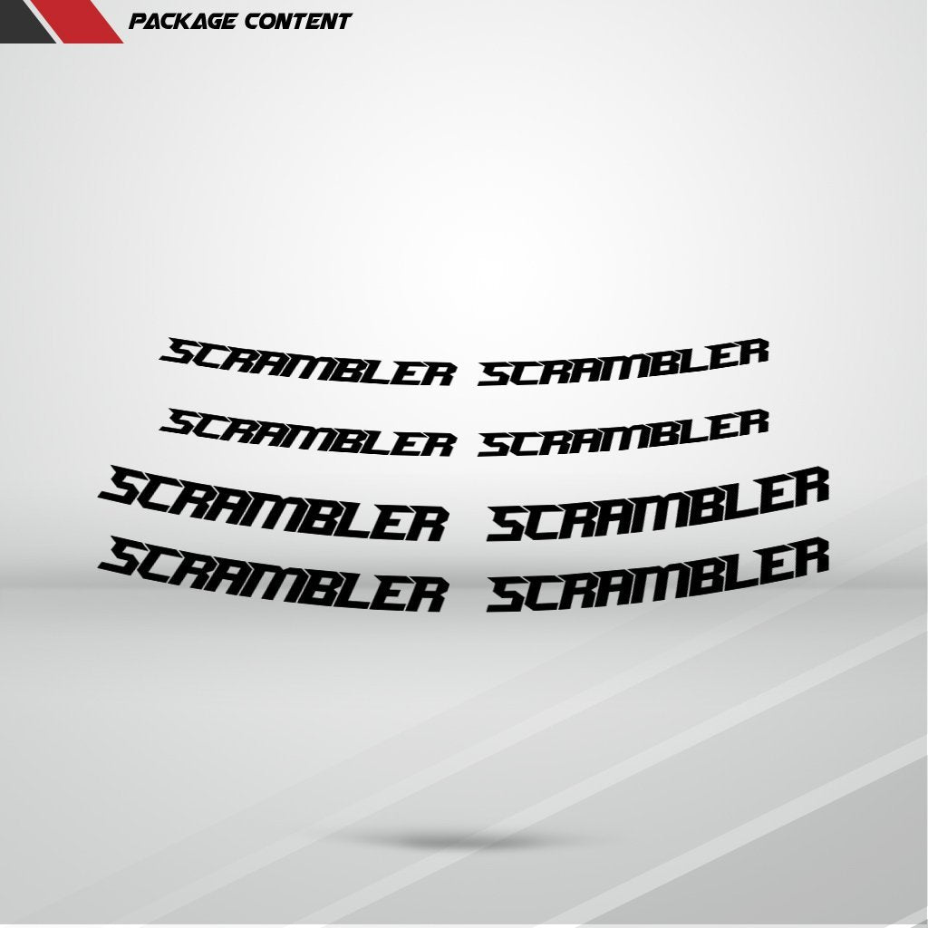 Dual Pack Inner Rim Tape Sticker Decal for Ducati Scrambler - Motorcycle stickers and decals