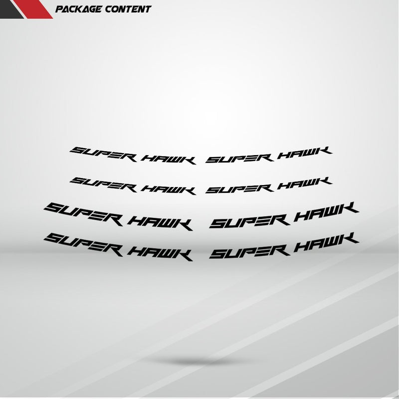 Dual Pack Inner Rim Tape Sticker Decal for Honda Super Hawk - Motorcycle stickers and decals