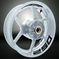 Dual Pack Inner Rim Tape Sticker Decal for Kawasaki Ninja 250 - Motorcycle stickers and decals