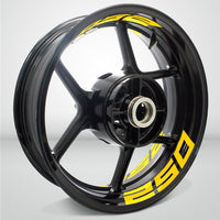 Dual Pack Inner Rim Tape Sticker Decal for Kawasaki Ninja 250 - Motorcycle stickers and decals