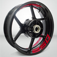 Dual Pack Inner Rim Tape Sticker Decal for Kawasaki Ninja 250 - Motorcycle stickers and decals