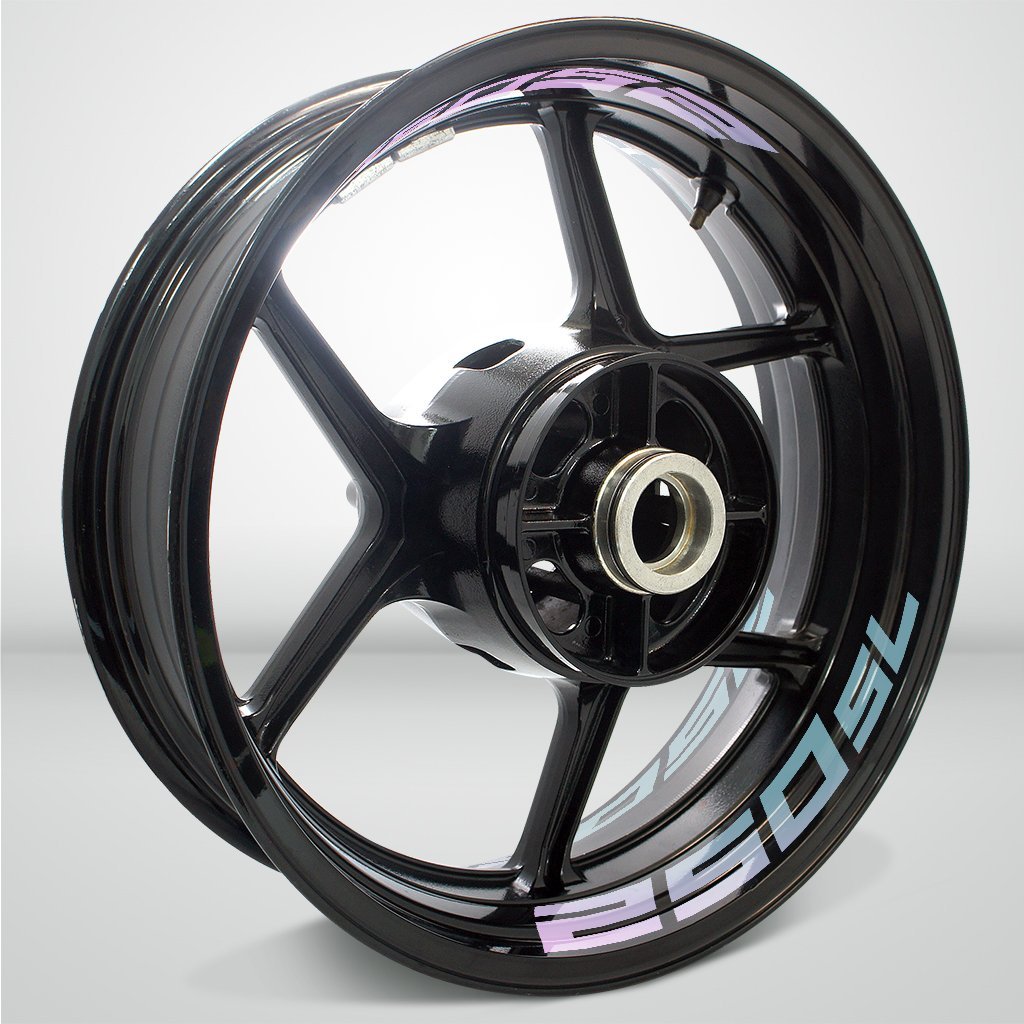 Dual Pack Inner Rim Tape Sticker Decal for Kawasaki Ninja 250 SL - Motorcycle stickers and decals