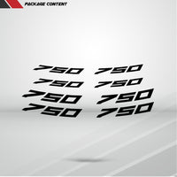 Dual Pack Inner Rim Tape Sticker Decal for Kawasaki Ninja 750 - Motorcycle stickers and decals