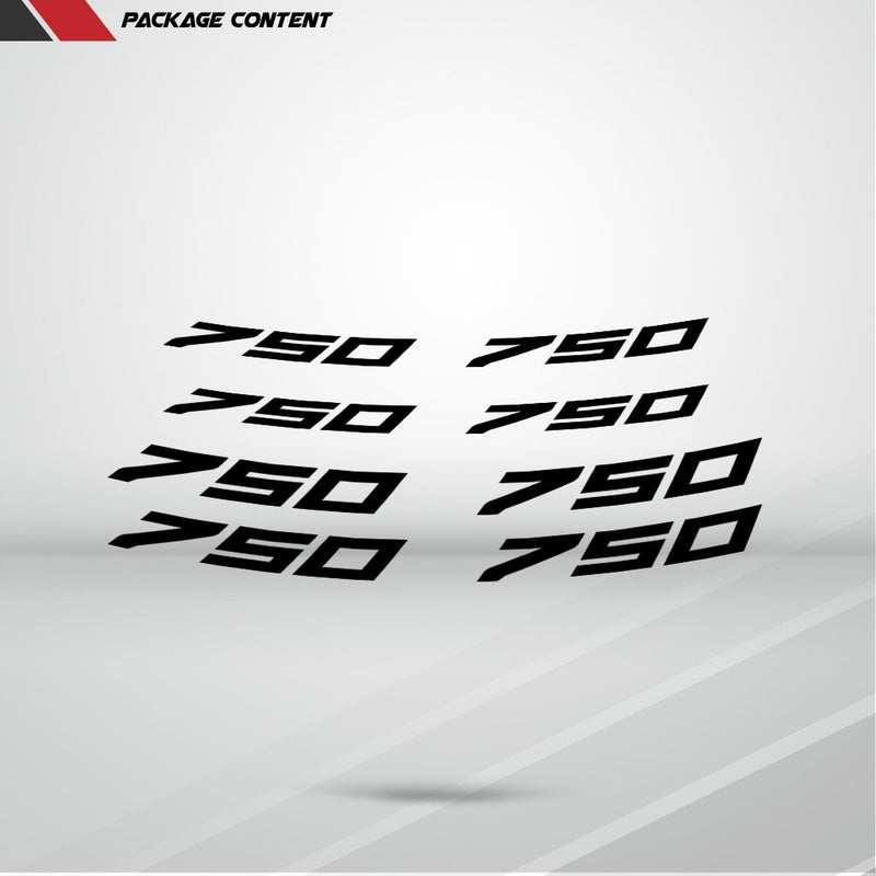 Dual Pack Inner Rim Tape Sticker Decal for Kawasaki Ninja 750 - Motorcycle stickers and decals