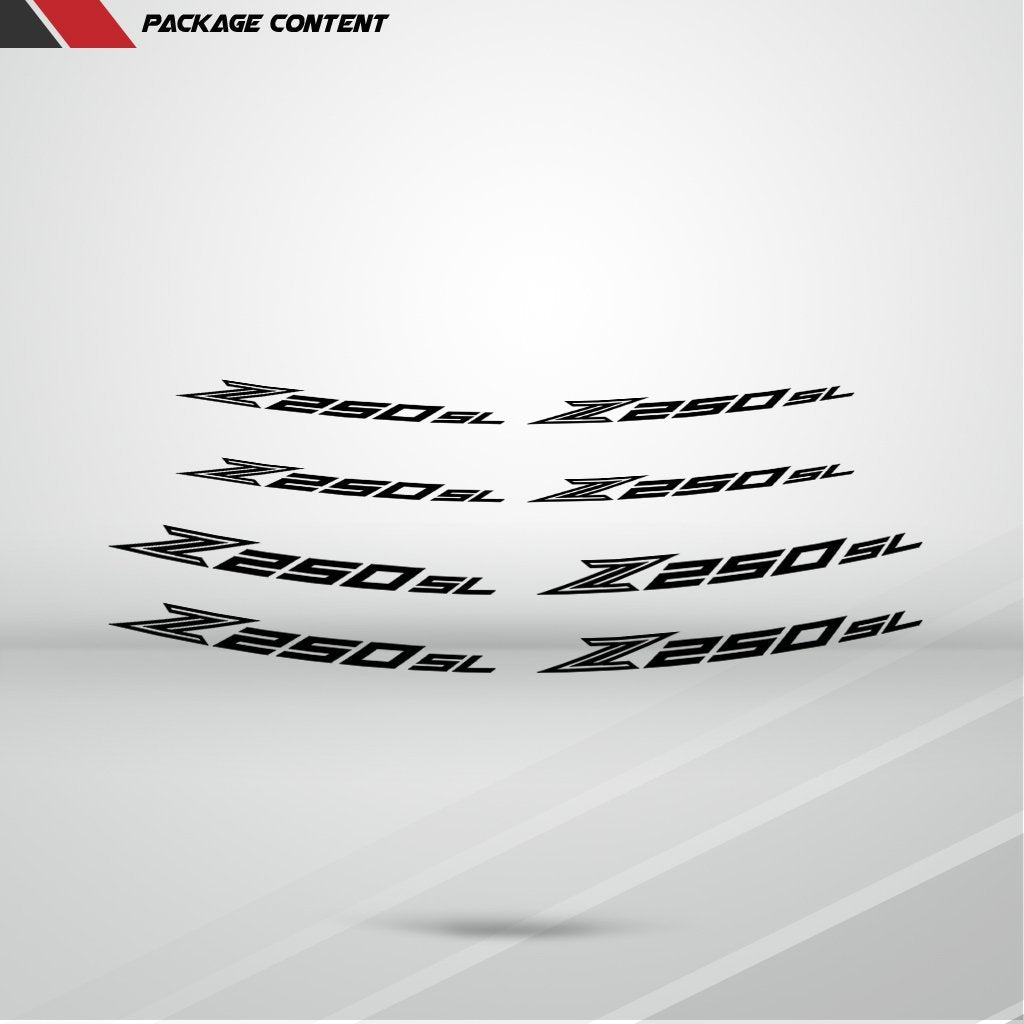 Dual Pack Inner Rim Tape Sticker Decal for Kawasaki Z250 SL - Motorcycle stickers and decals