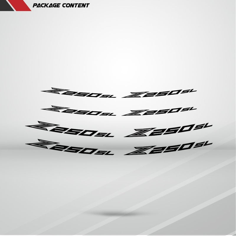 Dual Pack Inner Rim Tape Sticker Decal for Kawasaki Z250 SL - Motorcycle stickers and decals