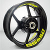 Dual Pack Inner Rim Tape Sticker Decal for Suzuki GS 550 - Motorcycle stickers and decals