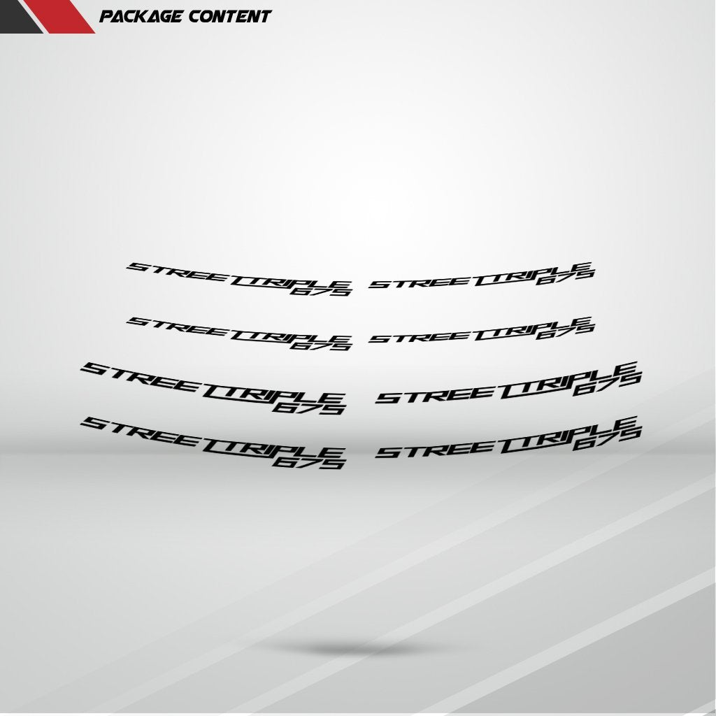 Dual Pack Inner Rim Tape Sticker Decal for Triumph Street Triple 675 - Motorcycle stickers and decals