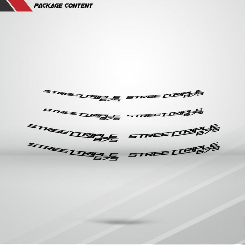 Dual Pack Inner Rim Tape Sticker Decal for Triumph Street Triple 675 - Motorcycle stickers and decals
