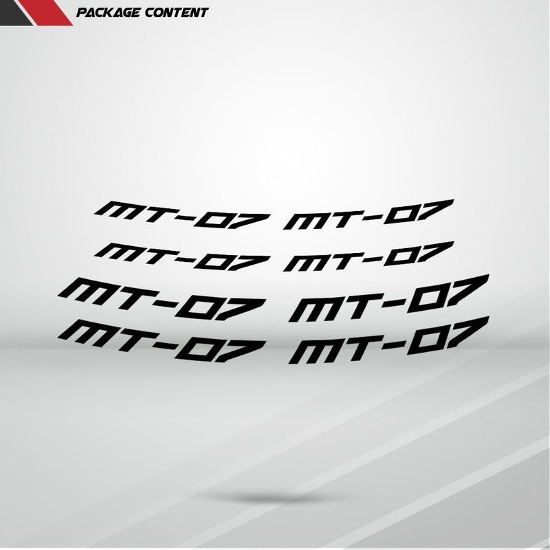 Dual Pack Inner Rim Tape Sticker Decal for Yamaha MT07 - Motorcycle stickers and decals