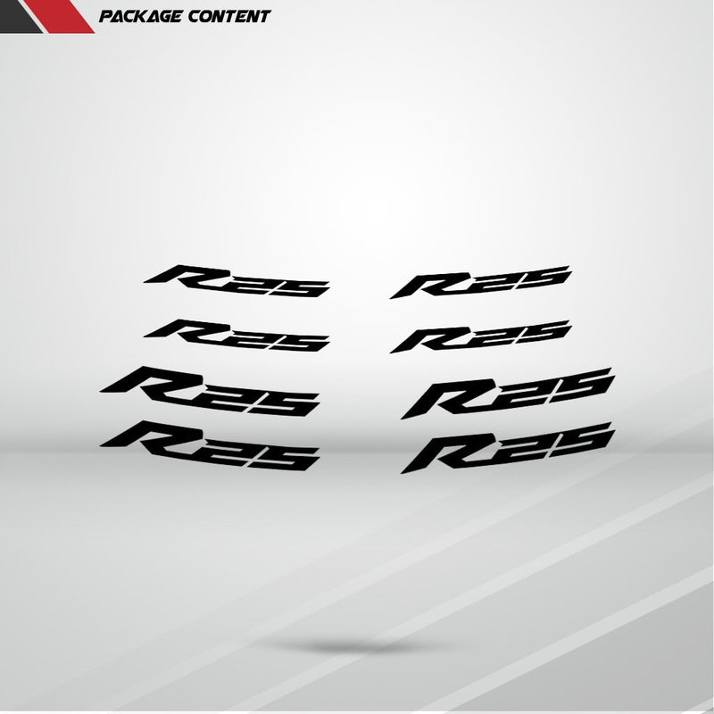 Dual Pack Inner Rim Tape Sticker Decal for Yamaha R25 - Motorcycle stickers and decals