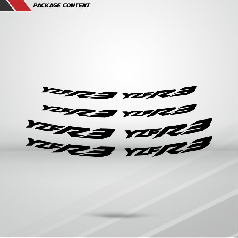 Dual Pack Inner Rim Tape Sticker Decal for Yamaha YZF R3 - Motorcycle stickers and decals
