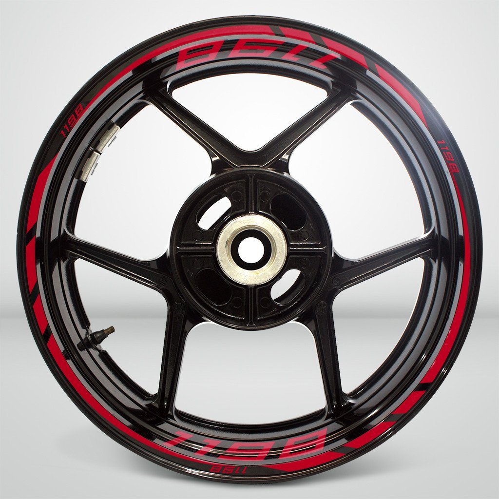 Ducati 1198 Motorcycle Rim Wheel Decal Accessory Sticker - Stickman Vinyls